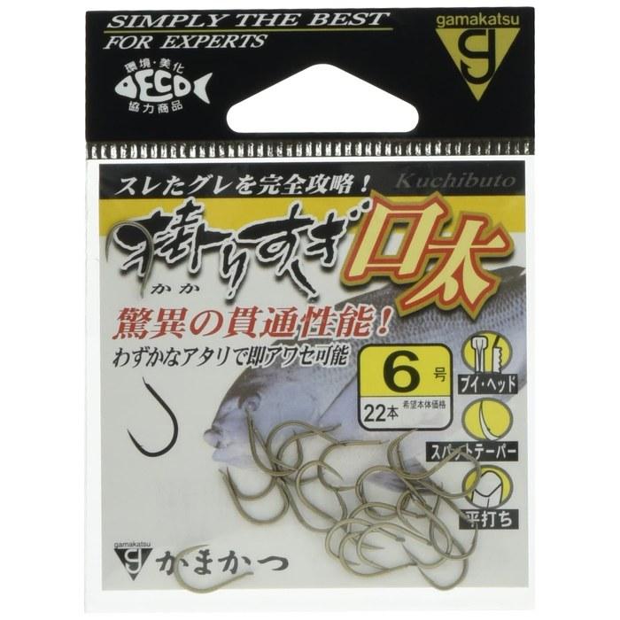 Gamakatsu Kakesugi Hook Wide Mouth Size 6 Fishing Hook Brown