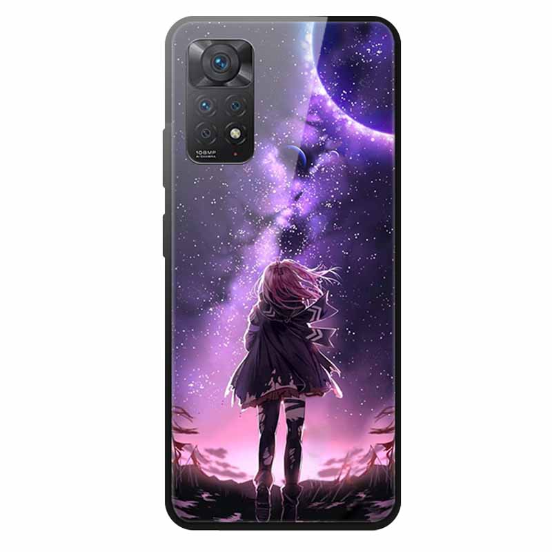 Tempered Glass Case For Xiaomi Redmi Note 12 Pro 4G Case Hard Glass Back Cover For Redmi Note 12 Pro 4G Phone Case Soft Bumper