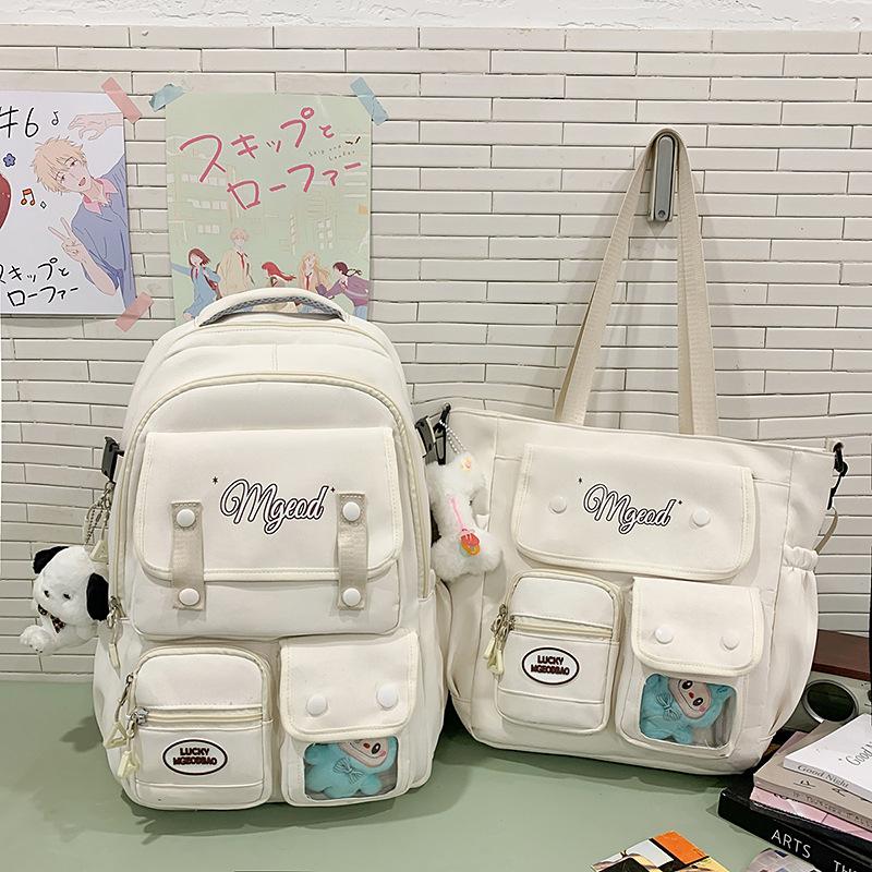 School bag high value high school student Korean ins sweet sister two-piece back