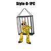 Halloween Prisoner Ghost In Cage Scary Skull Prop Skeleton Electric Toy Glowing Eye Sound Doll Hangable Talking Ghost Decoration