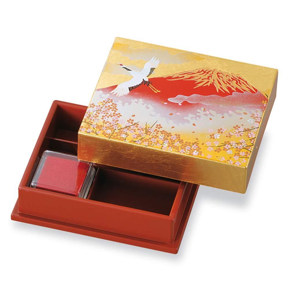 

Mitani Yamanaka Lacquerware Storage Case, Gold, 10cm, Yamanaka Lacquer, Foil Crafts, Yamato Seal Case, Flying Fuji Design, M16963-8