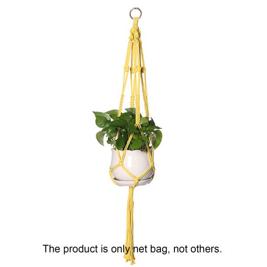 1 Set Plant Hanger Exquisite Workmanship Wide Application Cotton Rope Knotted Lifting Hanging Flowerpot Holder Household Supplies