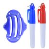 Golf Ball Line Three Line Marking Alignment Push Rod Tool With 2 Golf Ball Marking Pens Golf Marking Accessories