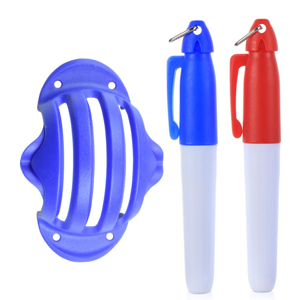 Golf Ball Line Three Line Marking Alignment Push Rod Tool With 2 Golf Ball Marking Pens Golf Marking Accessories