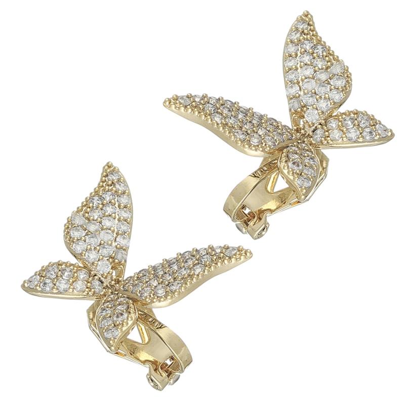 

Lx9d женские серьги-бабочки, ползающие клипсы для ушей, не проколотые, для девочек, ювелирные изделия, подарки для девочек, женская обертка со стразами