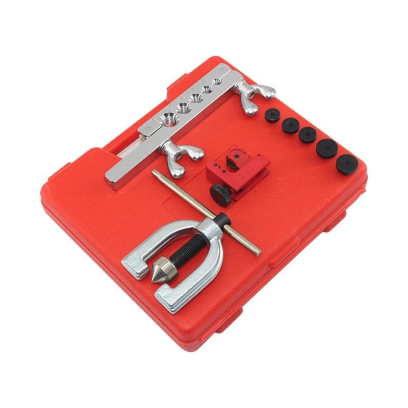 

Pipe Flaring Tool Set With 5pcs Adapters for Copper And Aluminum Tubing with Pipe CT127A Cutter Tool 1