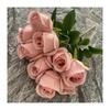 Realistic Rose Silk Buds 9 Stems Artificial Flowers Home Decor Props Photography