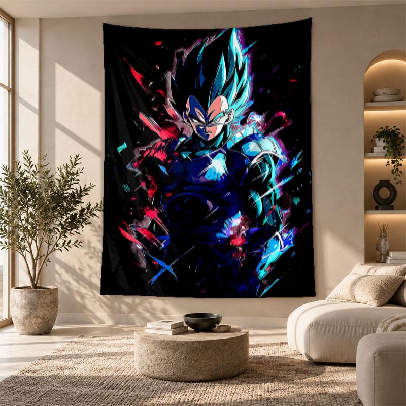Decorative Tapestry,Vegeta Printed Wall Art, Lightweight Wall Hanging For Bedroom Background
