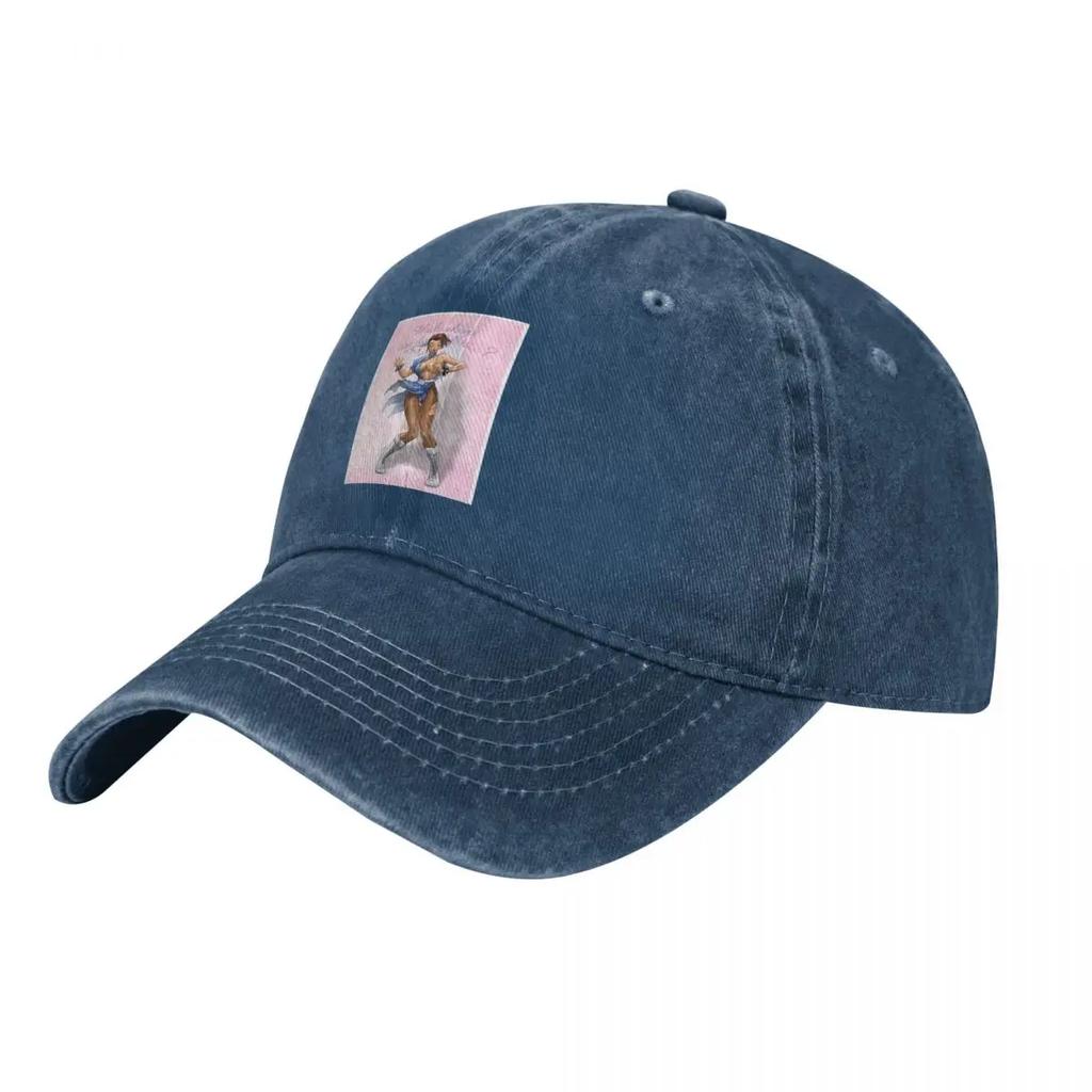 ChunLi Hadoukens denim Hat Durable for All Seasons Women Hat Womens Baseball Cap