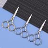 Stainless Steel Multi-Purpose Scissors: Pointed Tip for Embroidery, Eyebrow, and Precision Trimming; Rounded Tip for Nose Hair and Makeup.