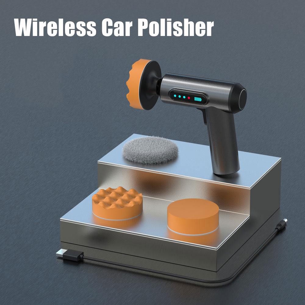 

Беспроводная полировальная машина для автомобиля Беспроводная машина для полировки автомобиля Электрический инструмент для полировки воском 4000 мАч Машина для полировки и вощения автомобиля чёрный