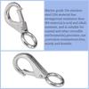 Fester Karabinerhaken mit Feder, Schnellverschlussschäkel mit festem runden Ring, Schlüsselanhänger, Karabinerhaken für Marineboote, Yachtsegelhaken, Hardware