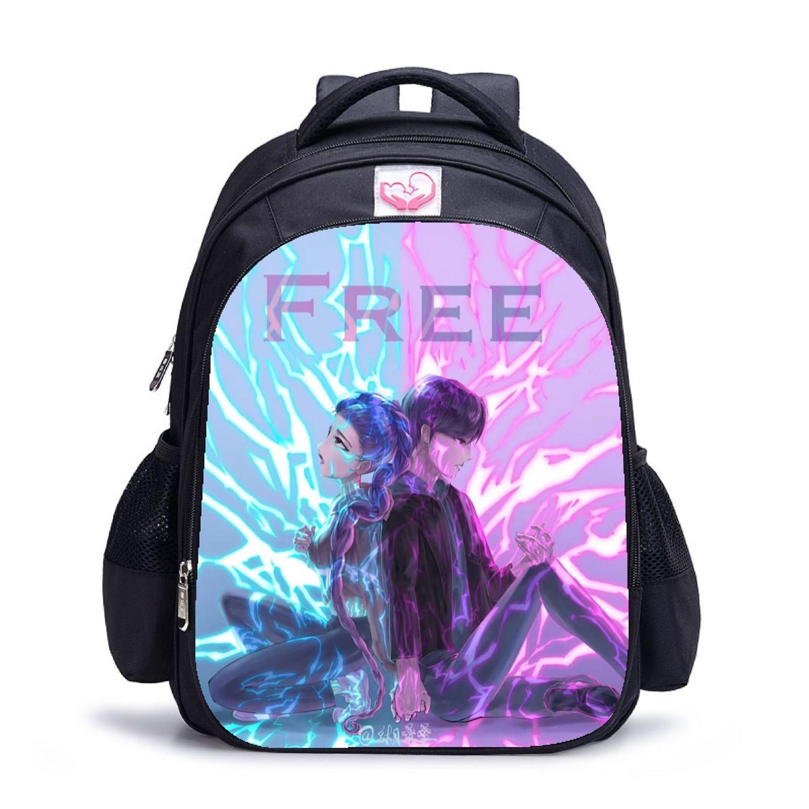 

Повседневная сумка через плечо с рисунком из мультфильма для учеников младших классов средней школы, рюкзаки большой вместимости One Size