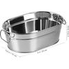 Alipis Stainless Steel Oval Ice Bucket,Beverage Tub Metal Drink Bucket Drink Chiller Buckets for Cocktail Bar Parties Outdoor (Silver), KL41506511O