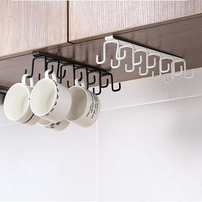 Lagerung Doppel-reihe Becher Haken Rack Küche Organizer Hängen Tasse Halter Schrank Haken