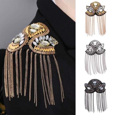 Brooch Shoulder Board Rhinestone Shoulder Flash Exquisite Fringe Shoulder Mark  Girl