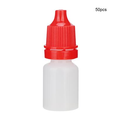 50ks   sáček 5ml Přenosná Prázdná Láhev s Kapátkem na Oční Kapky Oční Tekutinu Malá Kapací LáhevČervená