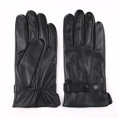 Hengyuanxiang Herren Winter Wasserdichte Lammfell-Fahrradhandschuhe