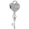 2pcs /Lot 45 Styles Key &Lock Sparkling Beads Charm Pendant Fit Diy Original Bracelets Necklaces For Women Men Jewelry Making