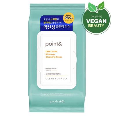 Point Deep Clean All-in-One Cleansing Tissue, 80 Sheets, 1 Piece