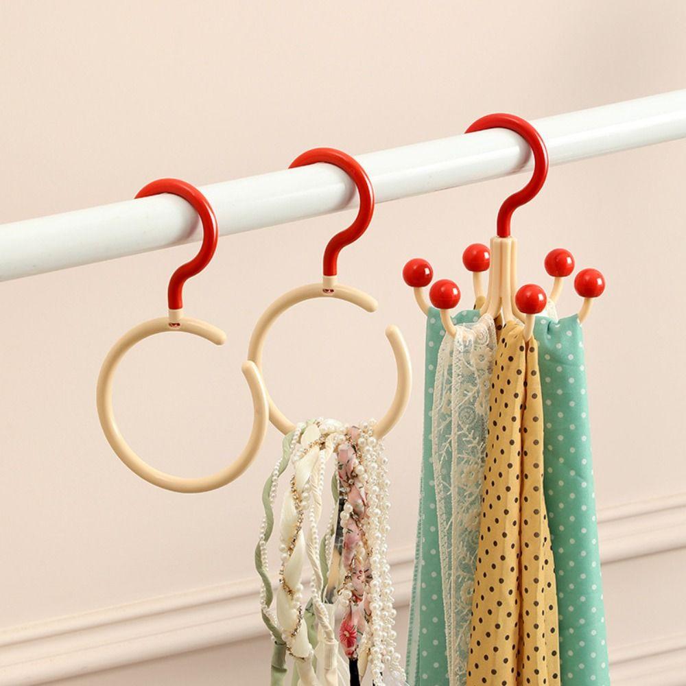 Portable Bedroom Scarf Racks Dopamine Storage Hook Gifts Round Scarf Tie Display Rack