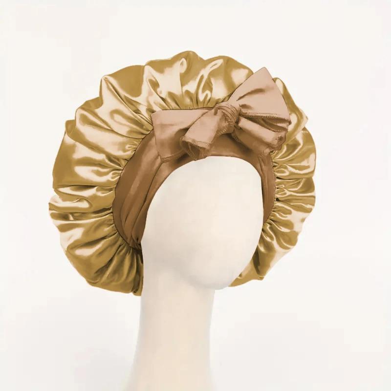 Satin Bonnet Silk Bonnet Adjustable Bonne for Sleeping Hair Bonnet with Tie Band Bonnets for Women Men Hair Wrap