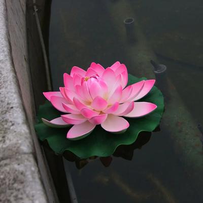 Artificial Floating Lily Pads Pond Flowers For Aquarium Decoration EVA Plastic Material Realistic Appearance Water Decoration