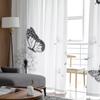 Dandelion Silhouette With Butterflies Sheer Curtains for Living Room Tulle Window Curtain Bedroom Kitchen Veil Drapes