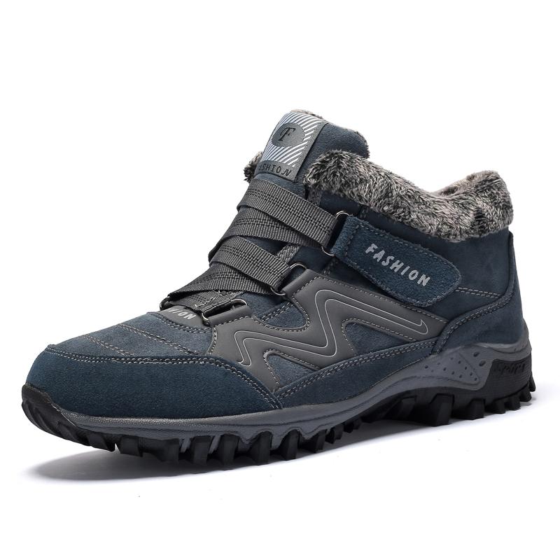Boots for Men Couple Winter with Fur  Warm Snow Boots WoMen Winter Work Casual Shoes Sneakers High Top Ankle Hiking Boots