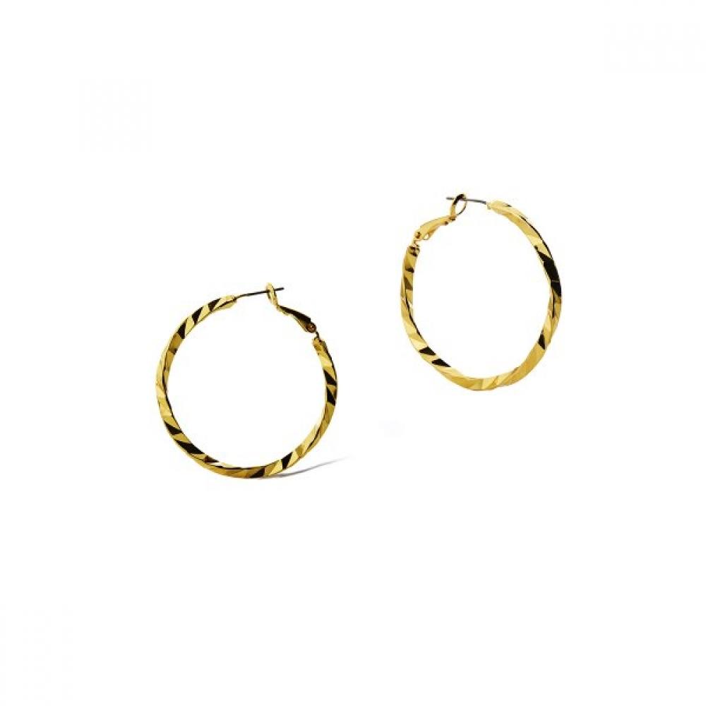 Tani by Minetani Cut Hoop Earring Ms4e119o