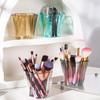 Makeup Brush Holder Display Storage Cube Organizer Clear Plastic Makeup Brush Holder Lipstick Eyeliner Cosmetic Storage Box