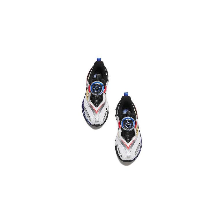 Anta Comfortable Simple Round Head Knob Shock Absorbing Wear Resistant Low Top Kids Running Shoes Kids sneaker Black White 312419961-1