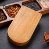 Wooden Divided Serving Tray Condiment Dish Multi Compartment Sauce Dishes for Snacks Appetizers Fruit Candy Elegant Wood Plates for Everyday Use