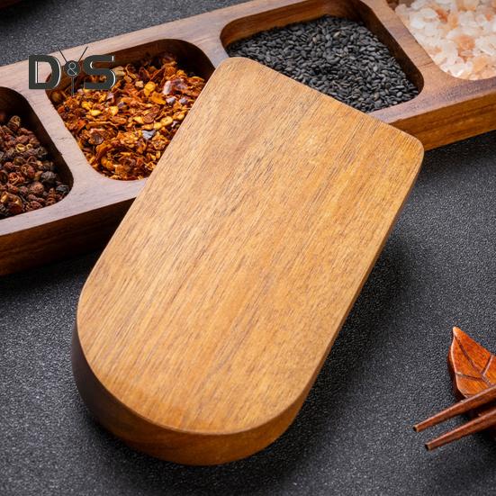 Wooden Divided Serving Tray Condiment Dish Multi Compartment Sauce Dishes for Snacks Appetizers Fruit Candy Elegant Wood Plates for Everyday Use