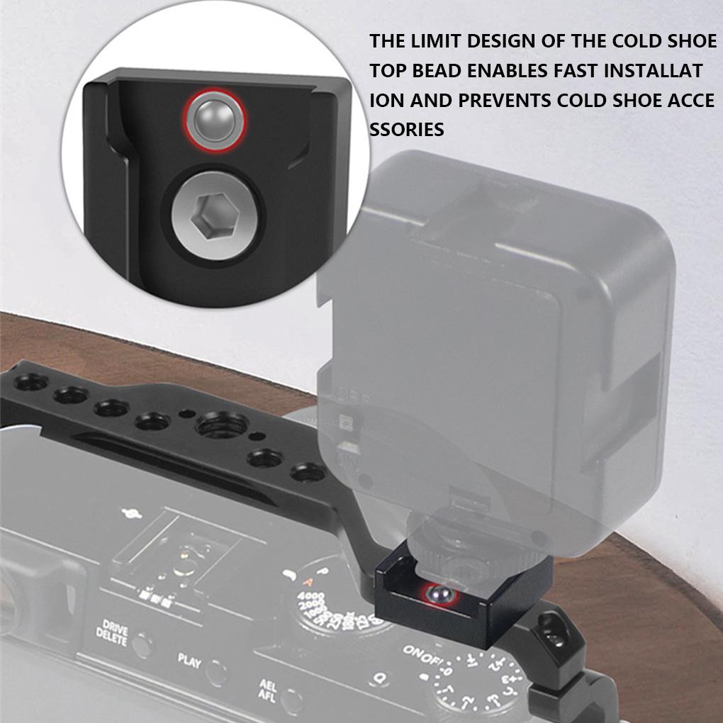 Cold Shoe Mount Adapter Base Mounting Light Microphone Bracket Rotatable Protect Easy To Install Accessory