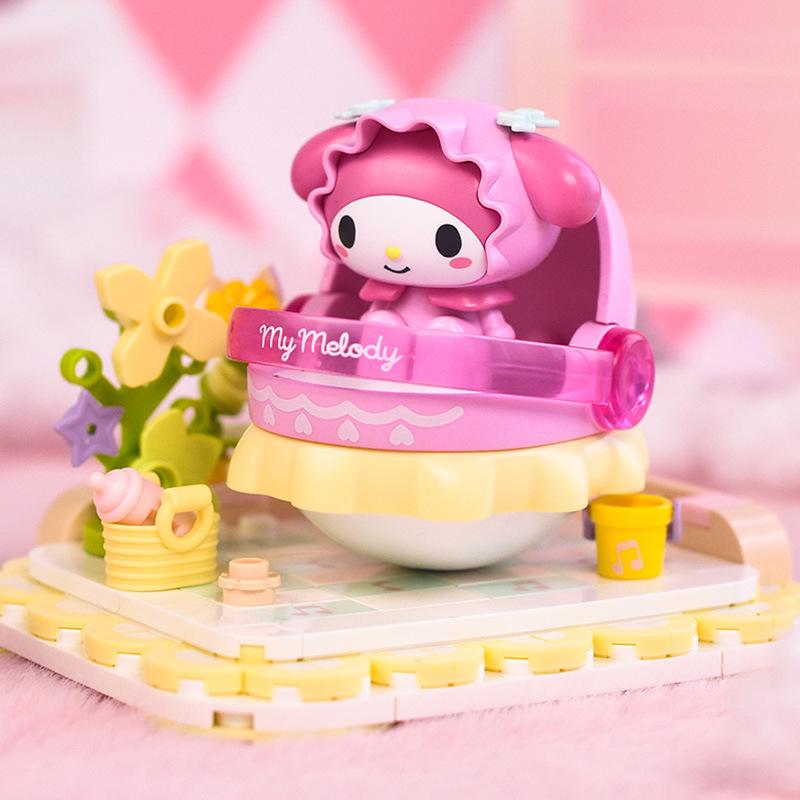 Sanrio Kuromi & Pochacco Rocking Cradle Building Blocks Toy