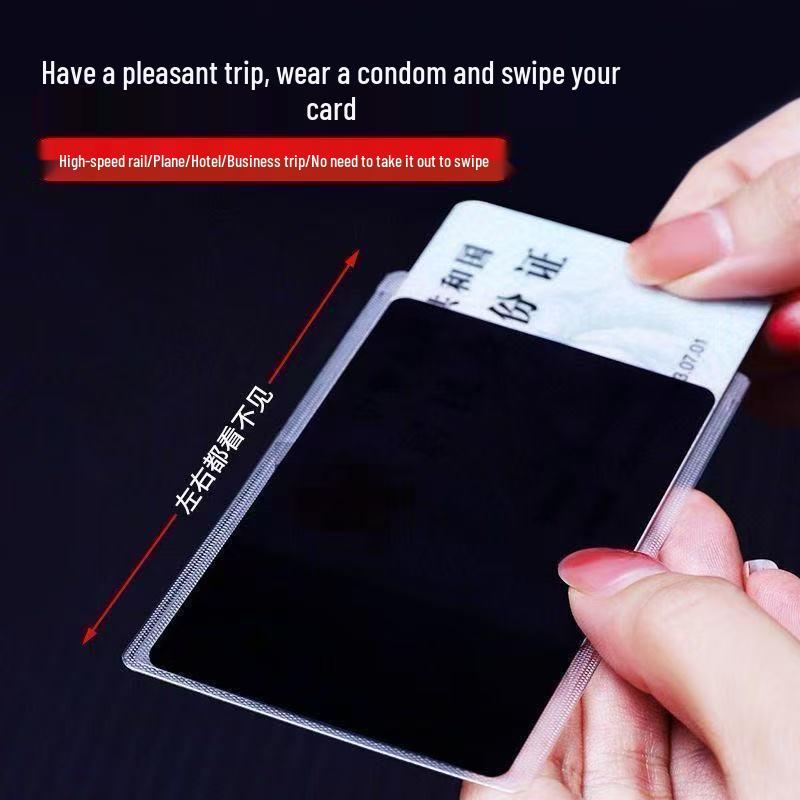 Anti-Peep & Demagnetization Protective Sleeve for Bank/Credit Card & Pet/ID Card