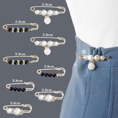 Women's Metal Leak Proof Brooch Korean Fashion 8-Piece Set Flip Clothing Corset Brooch DIY Accessories