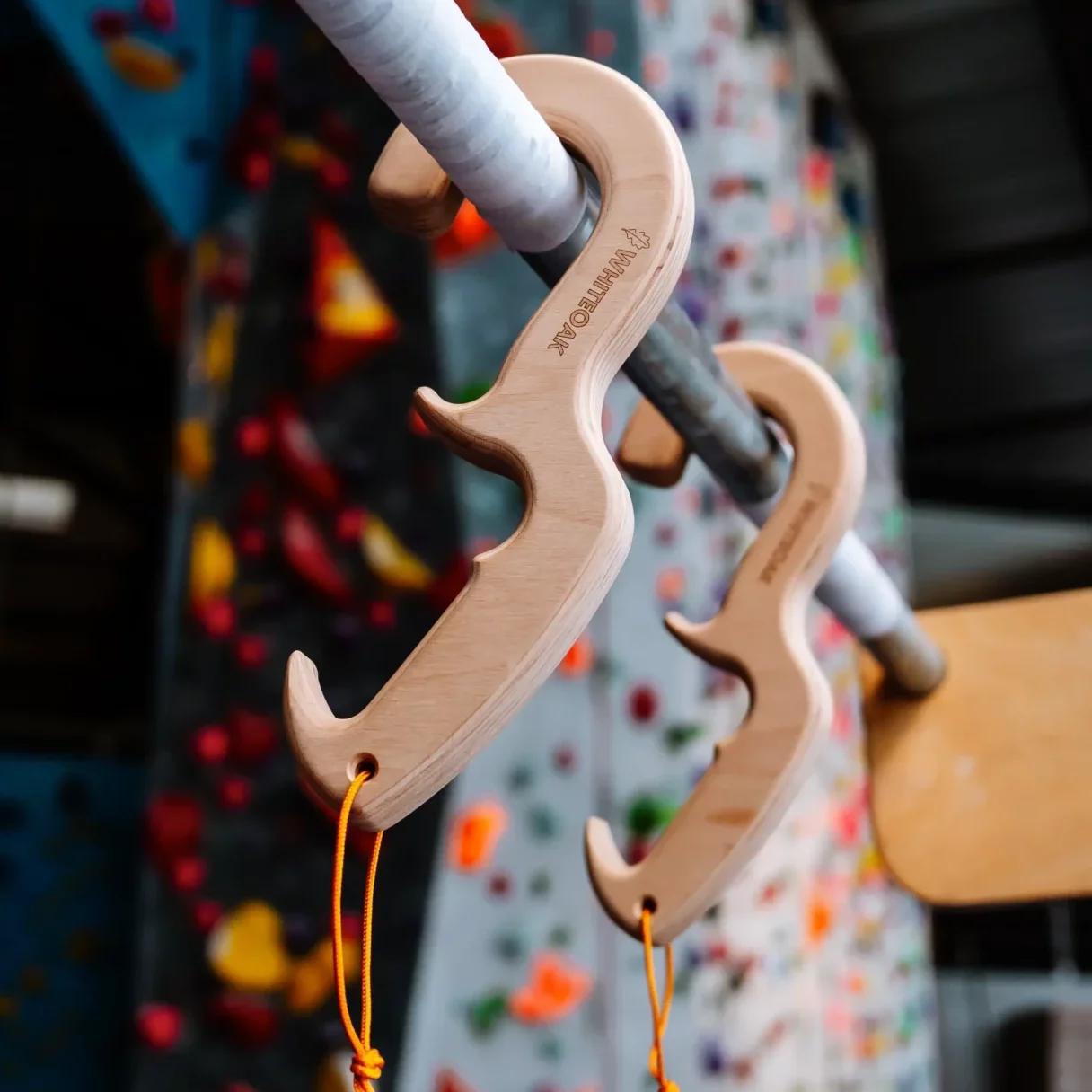Whiteoak Mini Trainingsijsbijlen - Houten Pull-Up Handvatten
