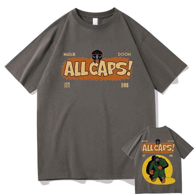 Madlib Doom Double Sided Print T Shirt Singer Madvillain Mf Doom Amazing Tshirts Men Women Hip Hop Tshirt Mens Tees Streetwear