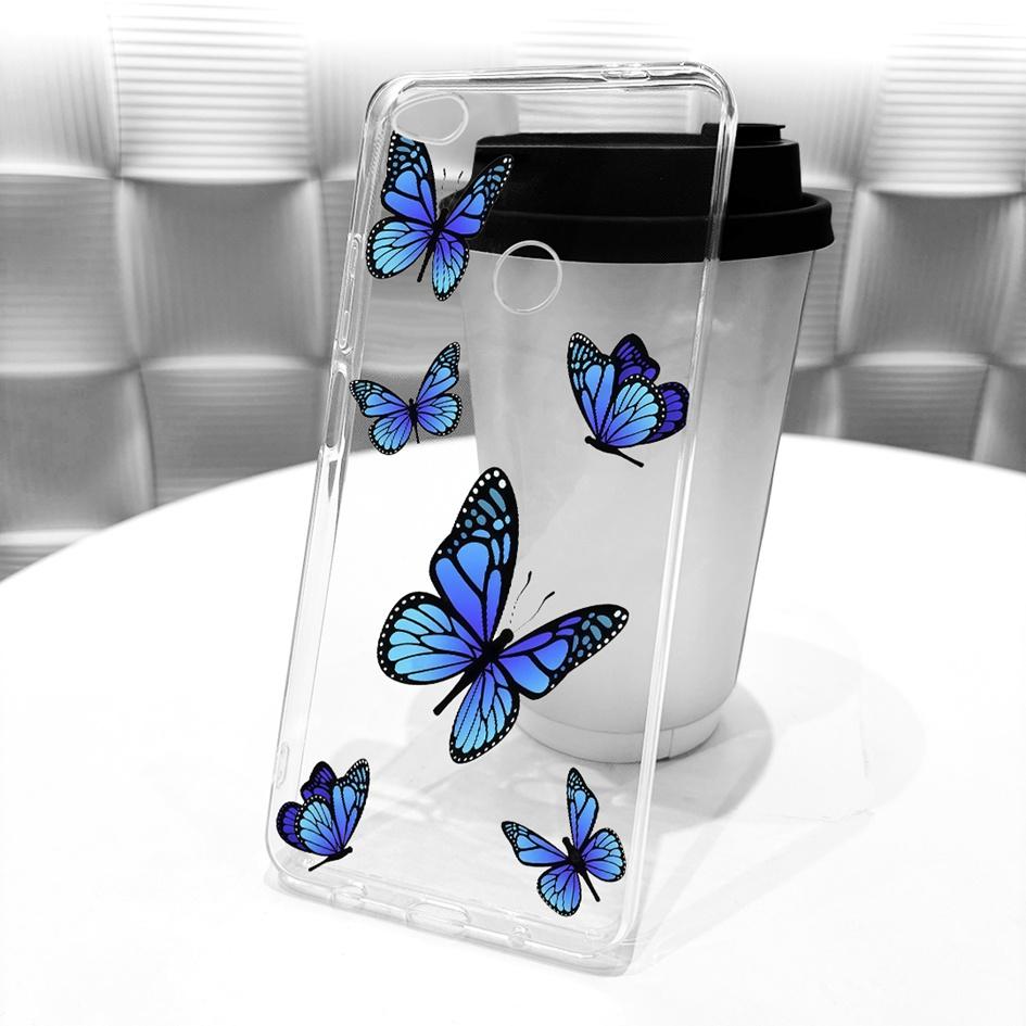 For Huawei P8 P9 Lite 2017 Case PRA-TL10 Cover Fashion Butterfly Soft Clear TPU Phone Case For Honor 8 Lite Nova Lite 2017 Funda