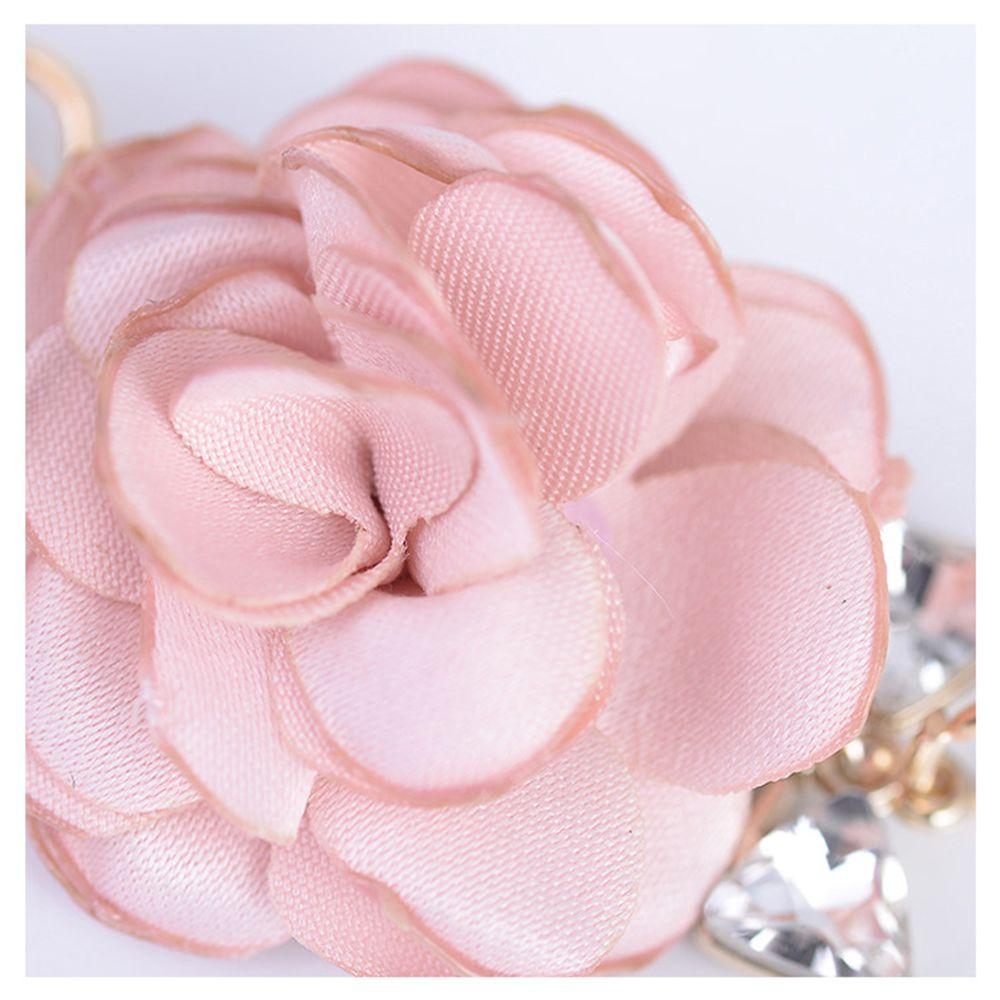 Y2K Fashion Cloth Flower Pearl Pendant Keychain For Girls Women's Bag Backpack Ornament Sweet Cool Tassel Floral Jewelry Gifts