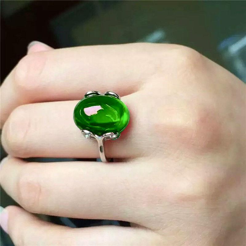 New Retro Temperament Plated 925 Silver Field Jasper Open Ring Women, Chalcedony Live Ring 2026
