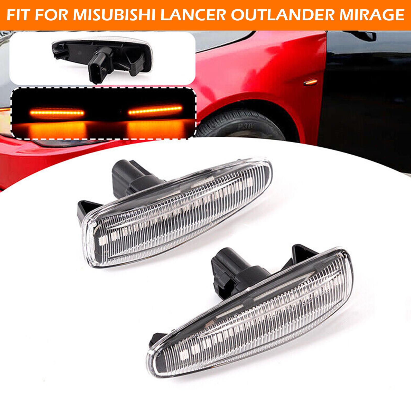 

2 шт. Динамический указатель поворота, боковой габаритный огонь, последовательный свет для Mitsubishi Lancer Evolution Evo X Outlander Sport RVR ASX Mirage 2014-2019