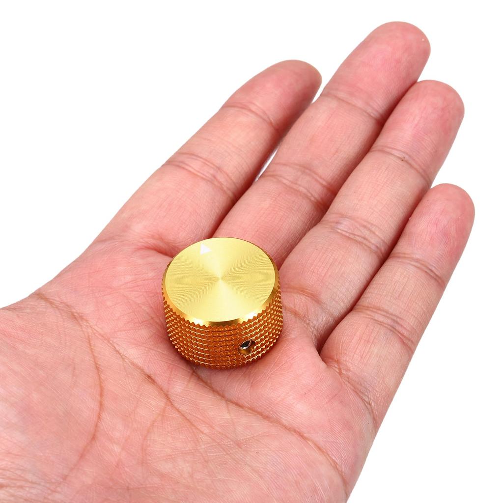 Uxcell Aluminum Potentiometer Universal Volume Tone Control Knob for and Grid 6-Piece Knob, 1/4" (6mm) Guitar, Bass, 5/8"