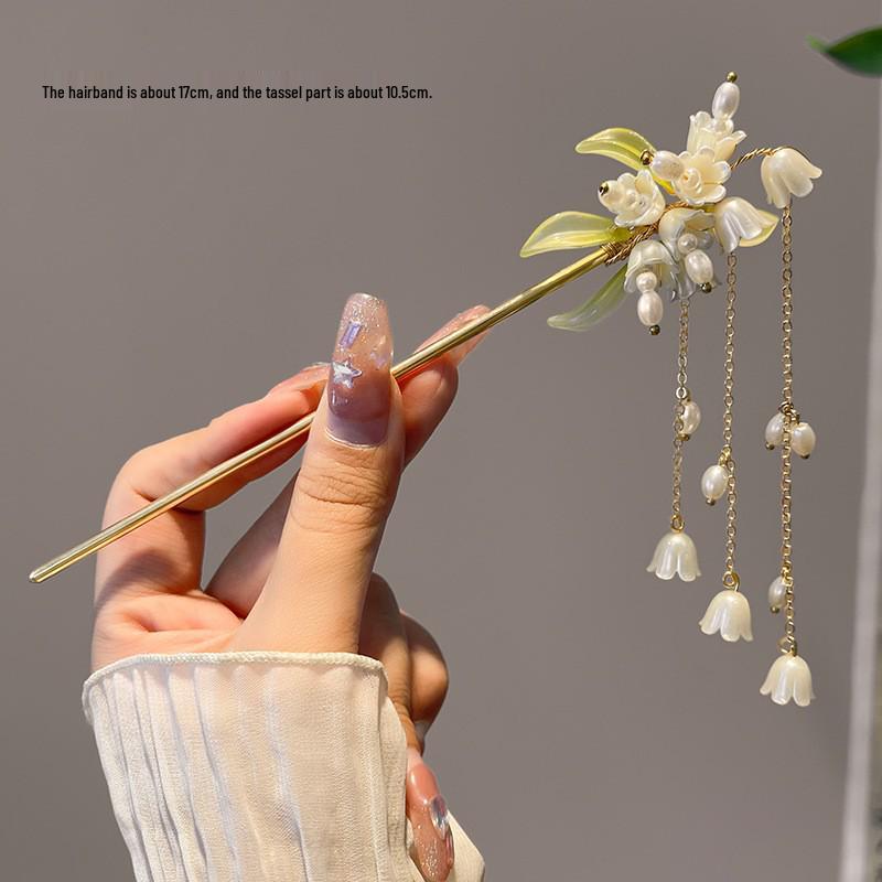 Tassel Flower Hairpin: Elegant Chinese Style Hanfu & Qipao Hair Accessory for Women