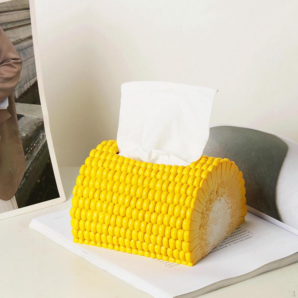 Funny Tissue Holder Box Cover Corn Shaped Decorative, Creative Desk ,Tissue