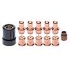 Cut40 Plasma Cutter Consumable Kit with 5 Electrodes 5 Nozzle Holes Protective Cover and Swirl Ring Designed for Extended Use
