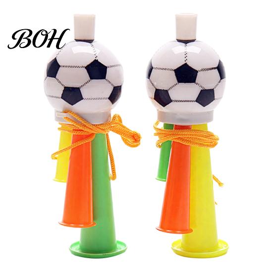 Fußball Partygeschenk 2 Stück Fußball Jubelhorn, 3-Ton Sportfan Lärmmacher, Dreiklang Jubelhorn Handheld Stadion-Trompete für Spieltag, Zubehör
