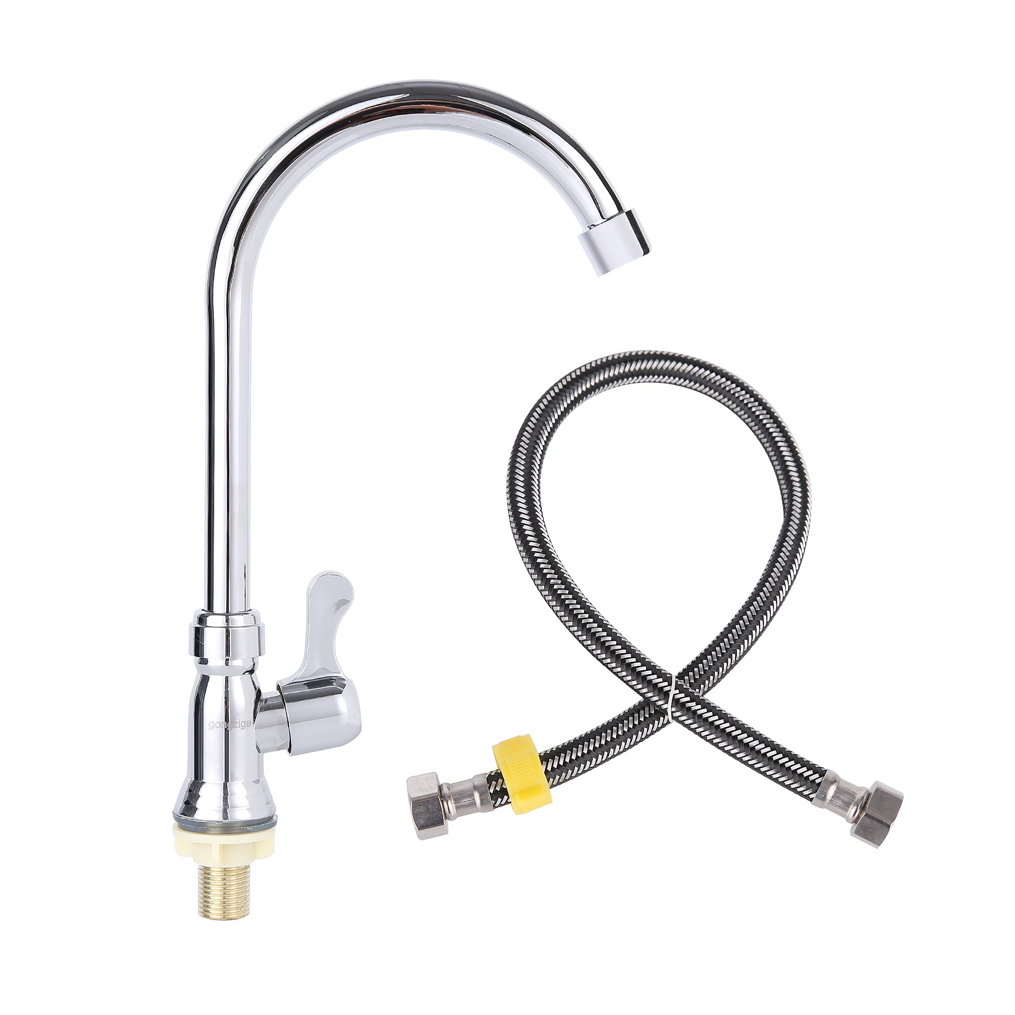 

MGC JAPAN TRADE Stainless Steel Kitchen Sink, Easy-to-Use, for Food Stalls, BBQs, and Outdoor Activities (Faucet [1])